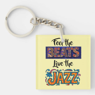 Jazz music lover keychain