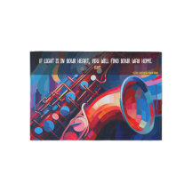 Jazz Music Saxophone Entrée Tapis de bienvenue