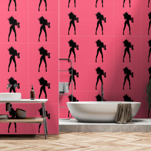 Jazz Music Saxophone Player Woman Custom Colour Re Wallpaper