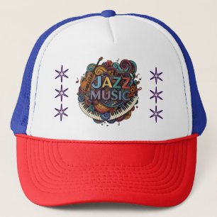 Jazz music trucker hat