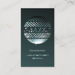Jazz musician black Business Card