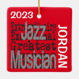 Jazz Musician Extraordinaire CUSTOM Ceramic Ornament