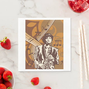 Jazz Musician Napkin