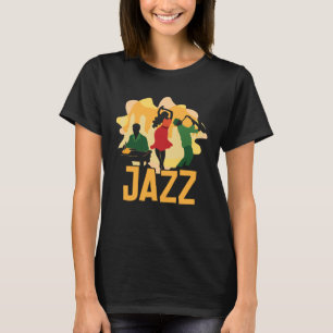 Jazz Musician Orchestra Saxophone Piano Trombone P T-Shirt