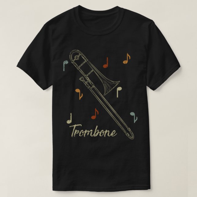 Jazz Musician Trombone Player Gift Trombone Pullov T-Shirt (Design Front)