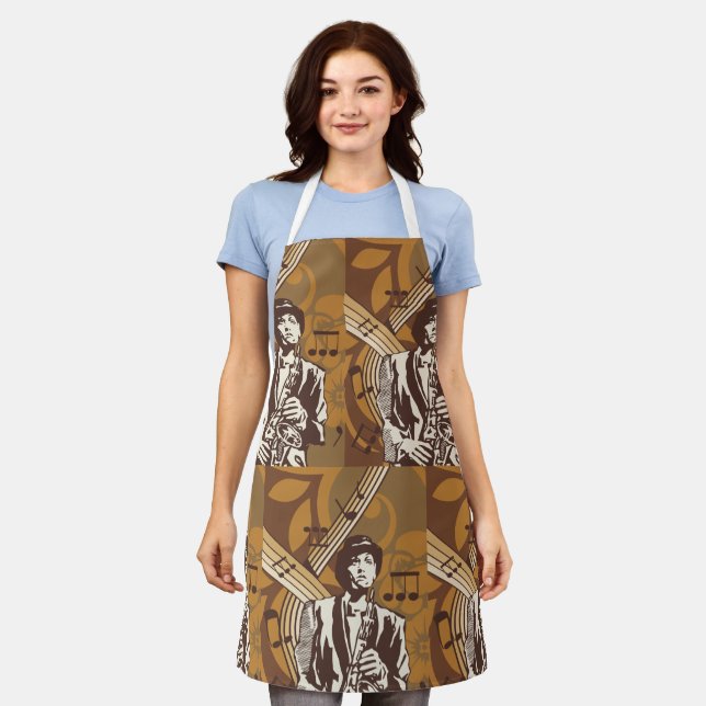 Jazz Musician with Saxophone Apron (Worn)
