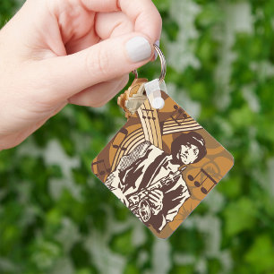 Jazz Musician with Saxophone Keychain