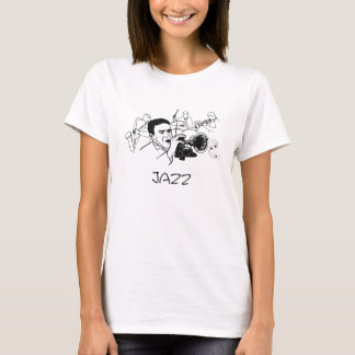 JAZZ musician with trumpet and musical notes T-Shirt