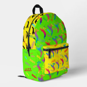 Jazz Musicians Retro Music Blues Party Birthday Printed Backpack