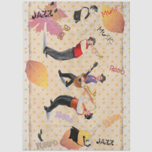 Jazz Musicians Retro Music Blues Vintage ART Paint Tissue Paper