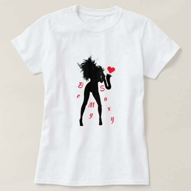 Jazz Musique Saxophone Lecteur Femme Drôle T-Shirt (Design devant)