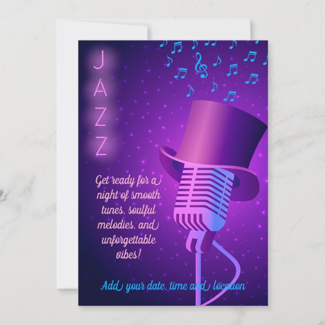 Jazz Night Invitation  (Front)