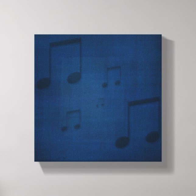 Jazz on Blue Wrapped Canvas Print (Front)
