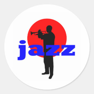 Jazz Player Classic Round Sticker