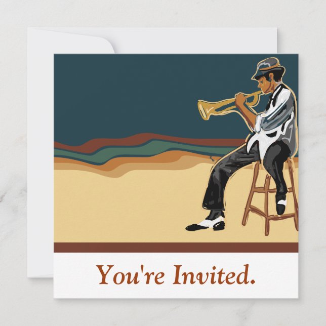Jazz Player Invitation Card (Front)