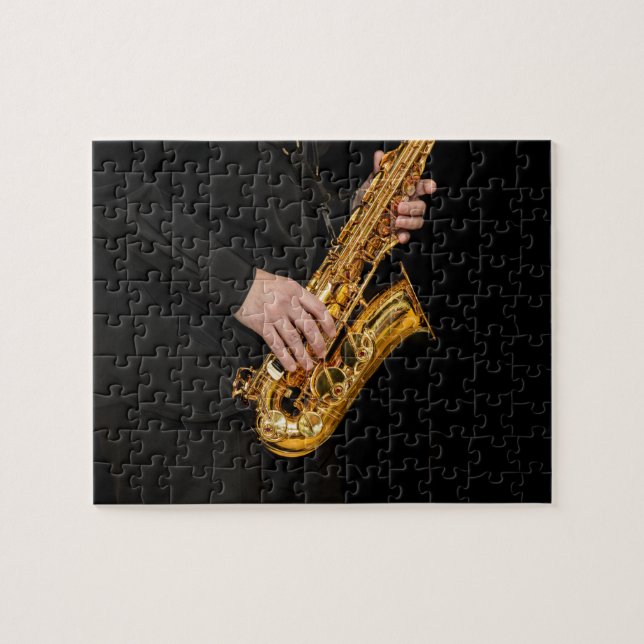 Jazz Saxophone Player Jigsaw Puzzle – Musician  (Horizontal)
