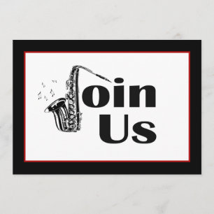 Jazz Saxophone Rejoignez-nous Invitation à la fête