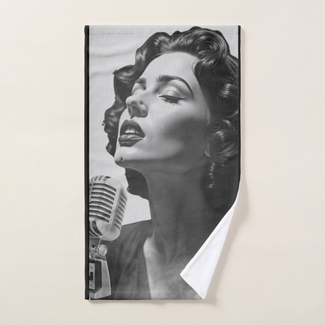Jazz Singer Hand Towel (Hand Towel)
