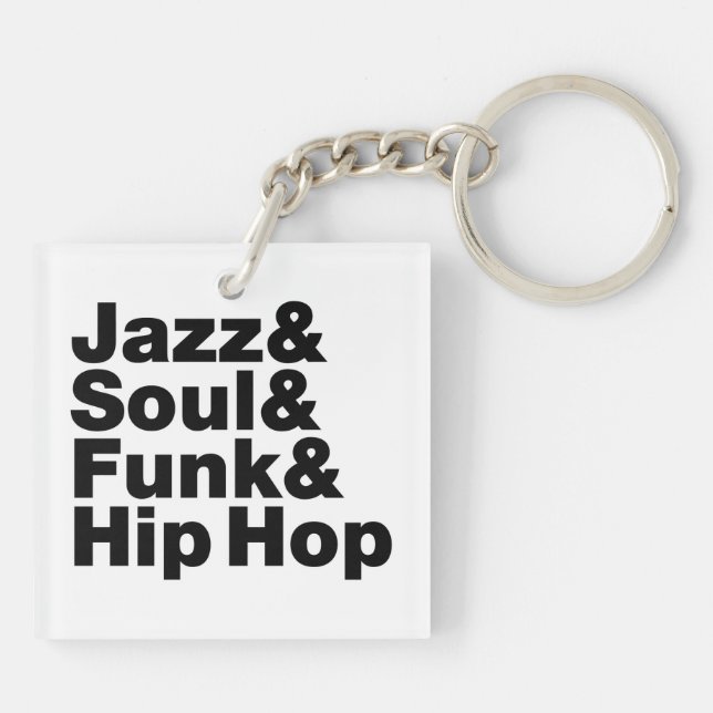 Jazz & Soul & Funk & Hip Hop Keychain (Back)