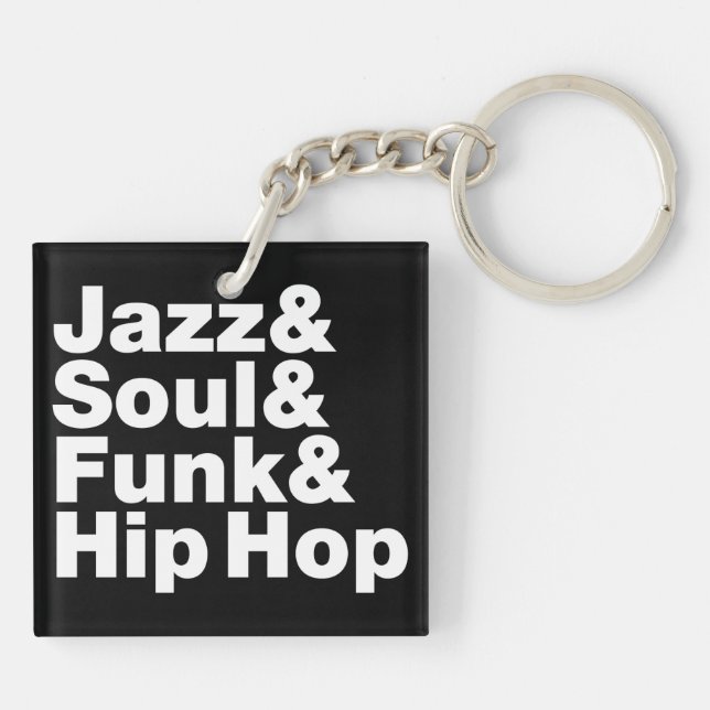 Jazz & Soul & Funk & Hip Hop Keychain (Back)