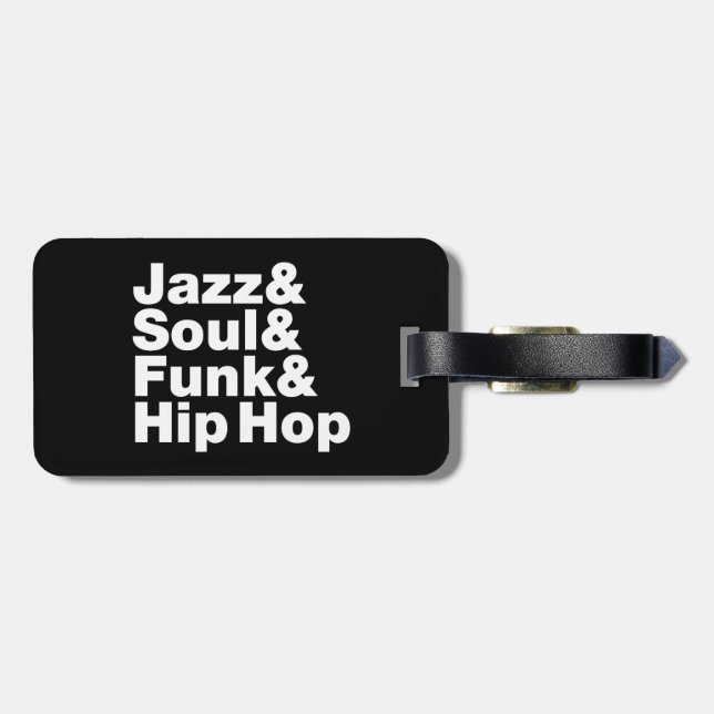 Jazz & Soul & Funk & Hip Hop Luggage Tag (Back Horizontal)