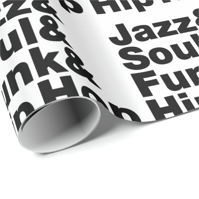 Jazz & Soul & Funk & Hip Hop Wrapping Paper (Roll Corner)