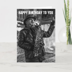 JAZZ STREET PERFORMER BIRTHDAY CARD