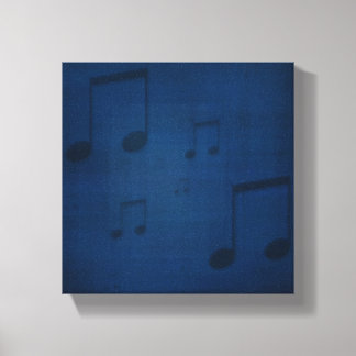 Jazz sur toile bleu enveloppée Imprimer