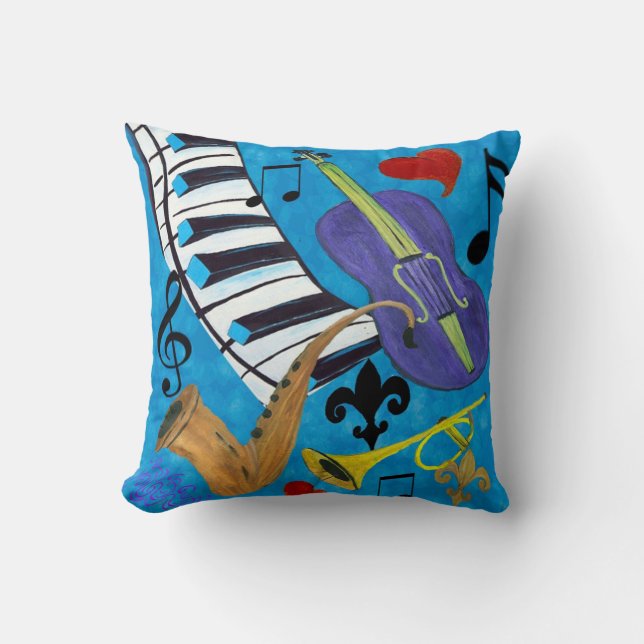 Jazz throw pillow (Front)