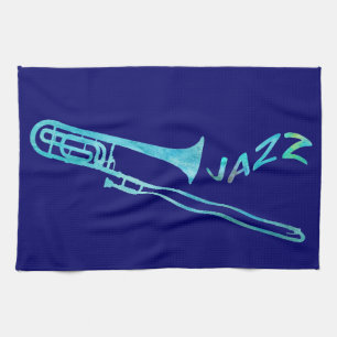 Jazz Trombone Kitchen Towel