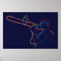 Jazz trombone player