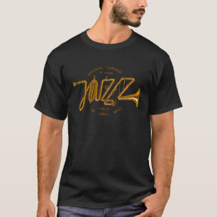 Jazz Trumpet  Jazz Music print  No Wrong Notes T-Shirt