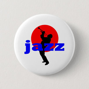 Jazz Trumpet Player 2 Inch Round Button