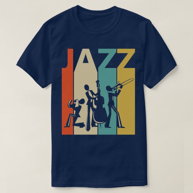 Jazz Vintage Jazz Music Lover Gift  T-Shirt (Design Front)