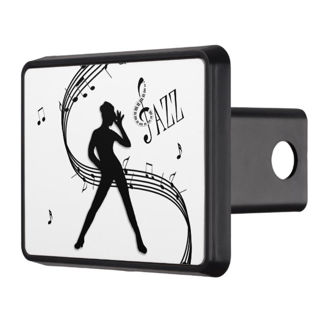 Jazz White Trailer Hitch Cover (Left)