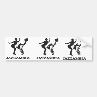 JAZZAMBIA bumper sticker White