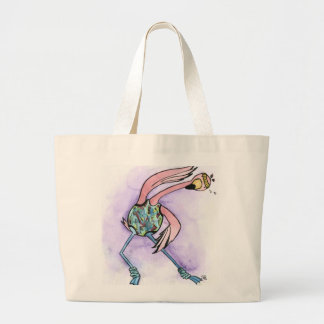 Jazzercise Flamingo Large Tote Bag
