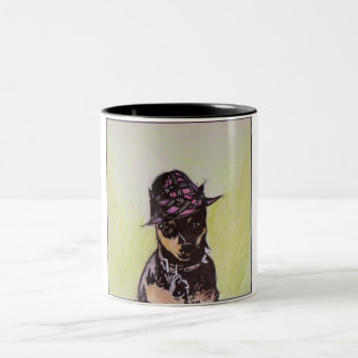 Jazzie Frannie la tasse de Pinscher miniature