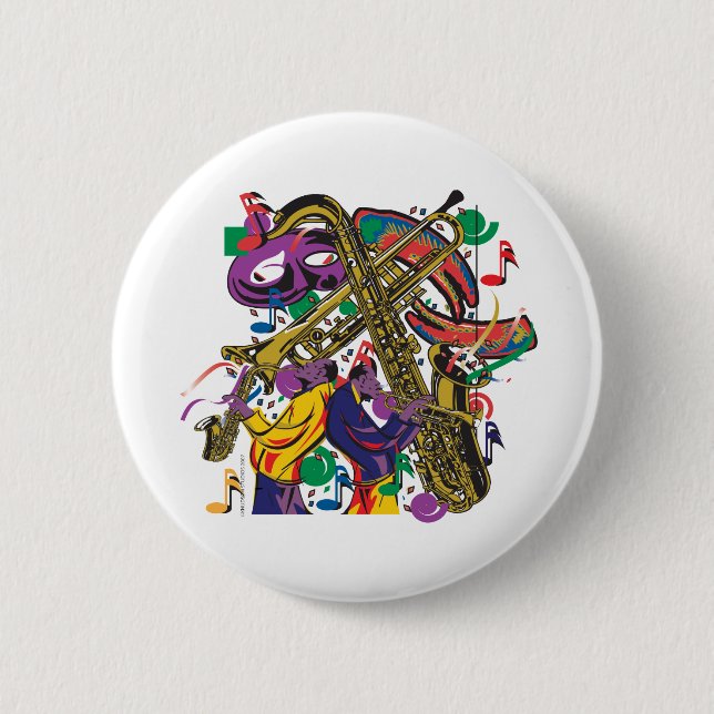 JAZZy 2 Inch Round Button (Front)