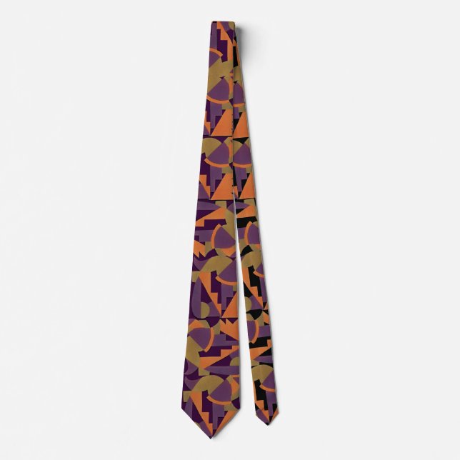 Jazzy Art Deco Geometric Design Tie (Front)