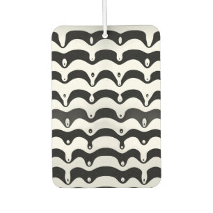 Jazzy Black and White Melting Zebra Stripes Air Freshener