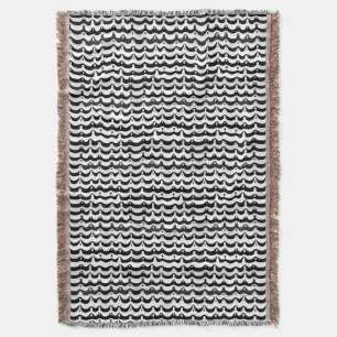 Jazzy Black & White Melting Zebra Stripes Throw Blanket