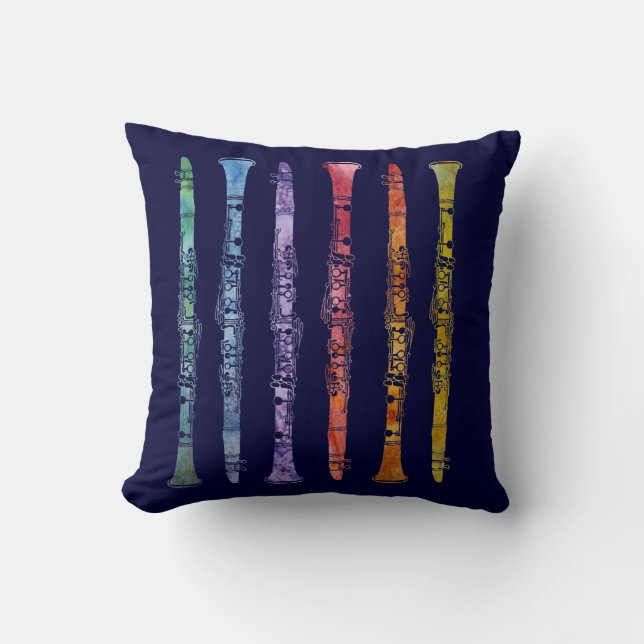 Jazzy Clarinet Pillow (Front)