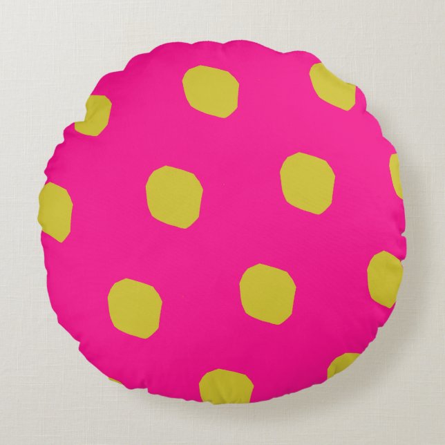 Jazzy colours Round Pillow (Front)