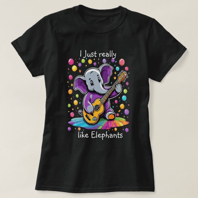 Jazzy Elephant Serenade Birthday  T-Shirt (Design Front)