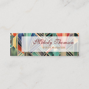 Jazzy Geometric Elegant Classic Boho Geometrical Mini Business Card