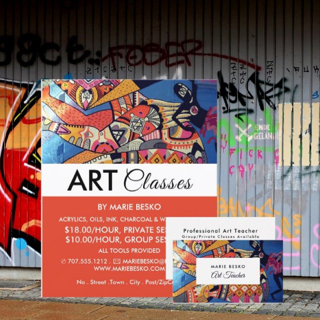 Jazzy Graffiti Art, Art Class Advertising Flyer (Creator Uploaded)