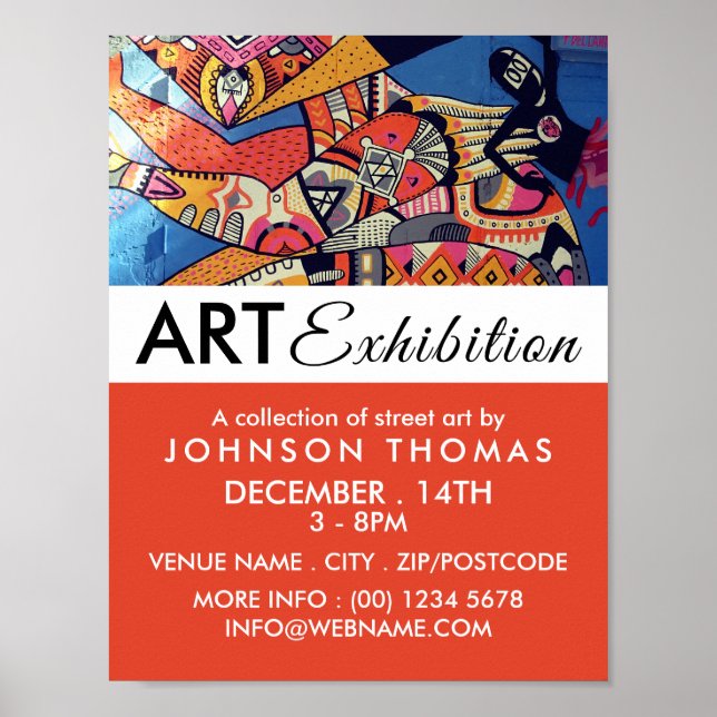 Jazzy Graffiti Art, Artist Exhibition Advertising Poster (Front)