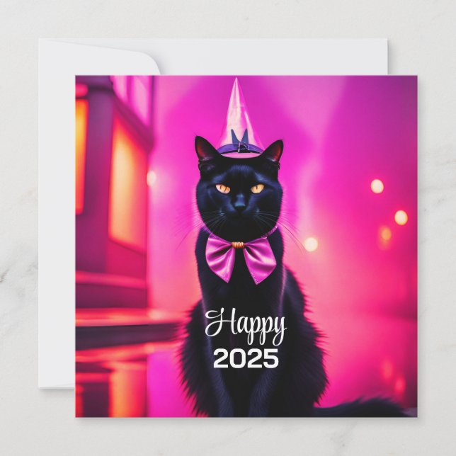 Jazzy Kitty   - Happy 2024 Holiday Card (Front)
