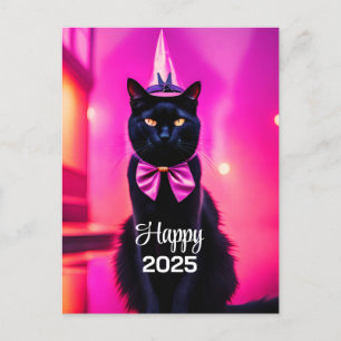 Jazzy Kitty   - Happy 2025 Postcard